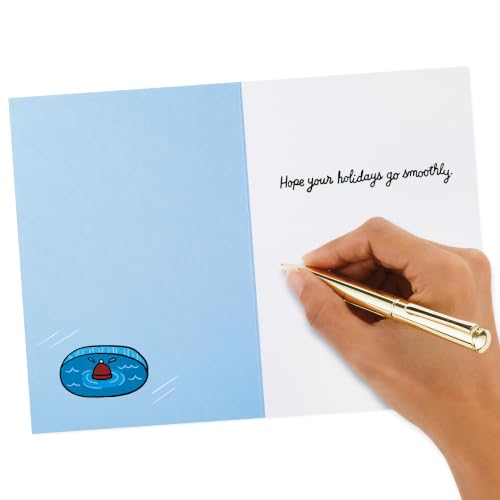 Funny Ice Hole Polar Bears Christmas Card with Envelope - Hallmark Shoebox