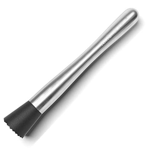 Natureland 8 Inch Stainless Steel Cocktail Muddler and Spoon Bar Set