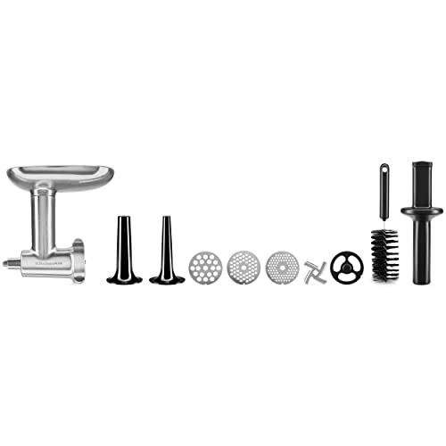 Metal Food Grinder Attachment Set for Stand Mixers with Sausage Stuffer Tubes