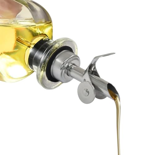 Zorfeter Silver Automatic Pour Spouts 2-Pack Stainless Steel Kitchen Bar