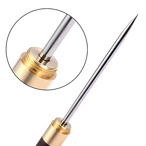 KABUDA 9-Inch Stainless Steel Ice Picks Set with Safety Covers, Non-Slip Wooden Handles