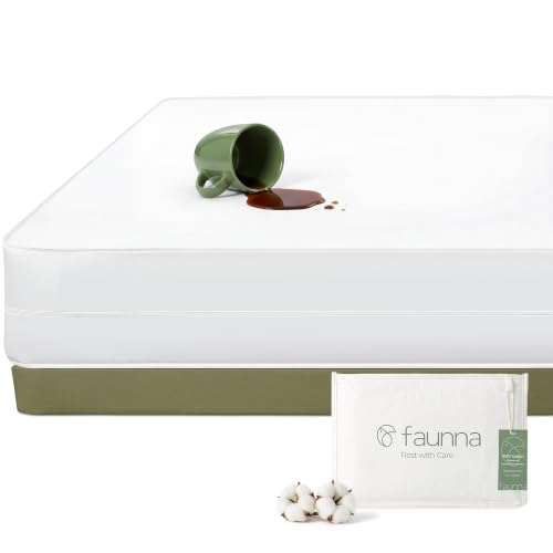 Waterproof Cotton Mattress Protector - Queen Size, Bed Bug & Dust Mite Proof, Noiseless & Breathable