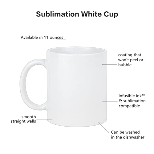 6-Pack 11oz Color Changing Sublimation Ceramic Coffee Mugs - Heat-Activated Design