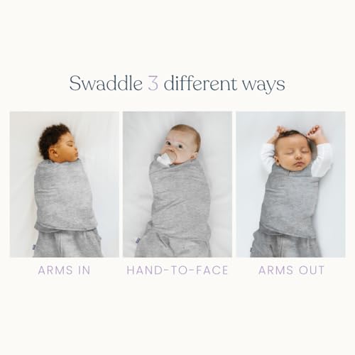 HALO 100% Cotton Sleepsack Swaddle, 3-Way Adjustable Wearable Blanket, TOG 1.5, Newborn 0-3 Months