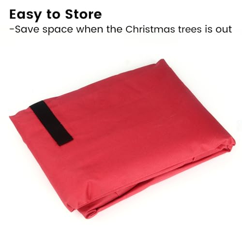 Red Pop Up Christmas Tree Storage Bag - 34in Square, Pre-lit, Reinforced Handle