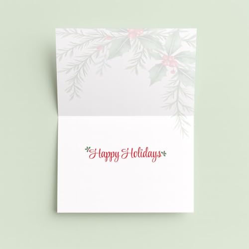 Construction Company Holiday Cards 50-Pack with Envelopes - Business Christmas Greeting Cards