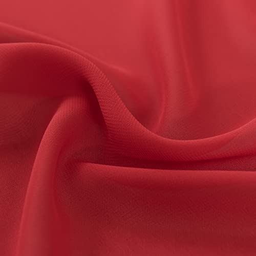 12Pack 10ft Red Chiffon Table Runners 29x120 Inches for Weddings & Parties