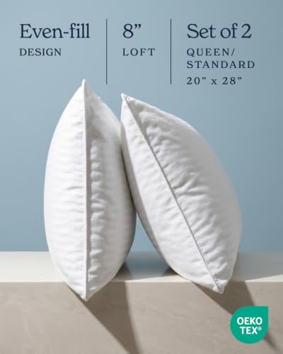 Beckham Hotel Collection Queen Bed Pillows Set of 2 - Down Alternative