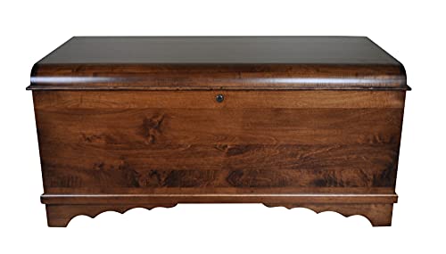 46-Inch Solid Wood Hope Chest with Waterfall Top and Cedar Bottom