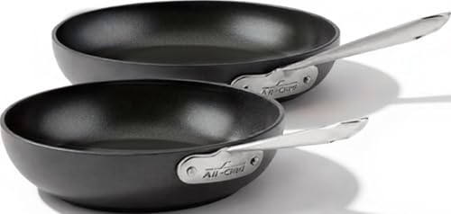 Hard Anodized Nonstick Frying Pan Set - 2 Piece (8" & 10"), Induction Safe