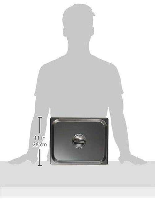Winco SPSCH 44198 Size Solid Cover,Stainless Steel,Medium