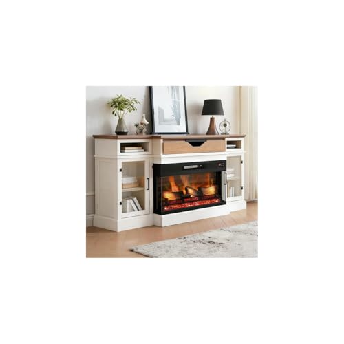 28-Inch 3-Sided Glass Electric Fireplace Insert with Remote Control