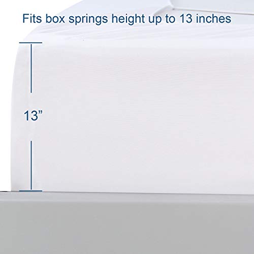 Queen Size Box Spring Cover - Elastic Stretch Fabric Bed Skirt Alternative