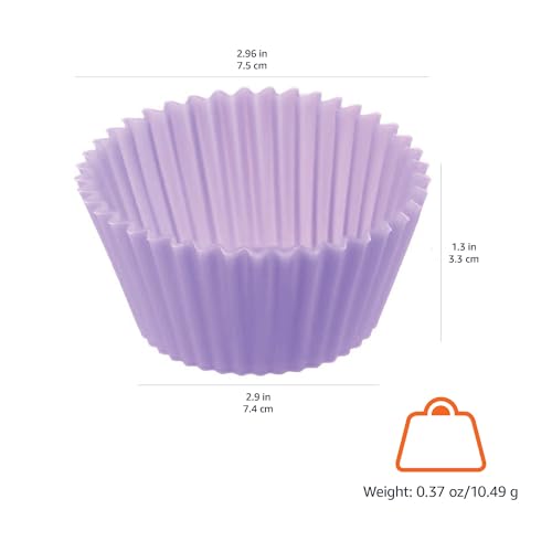 Reusable Silicone Baking Cups - 12-Pack Non-Stick Muffin Liners