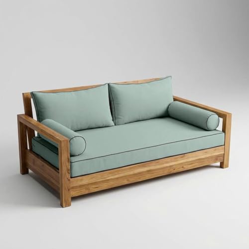 Outdoor Indoor Mattress & Pillow Bolster Cushion Cover Set - Water-Resistant, Twin Size