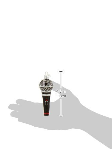 Handcrafted Glass Microphone Christmas Tree Ornament