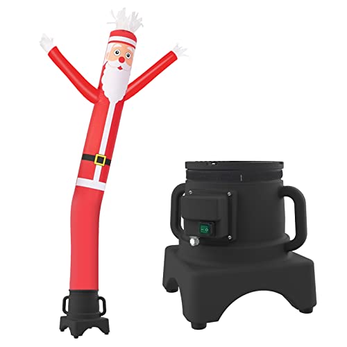 MOUNTO 8ft Inflatable Santa Claus Waving Man Fly Puppet with Blower - Holiday Decor