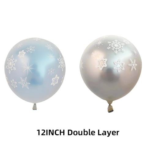 140PCS Snowflake Balloon Kit for Winter Wonderland & Holiday Decor