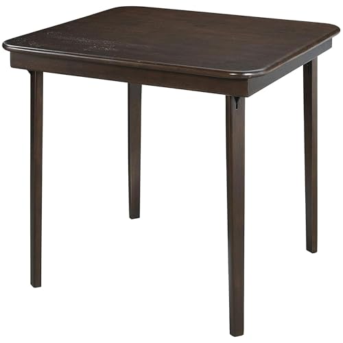 32x32 Solid Hardwood Square Folding Table, Espresso Finish