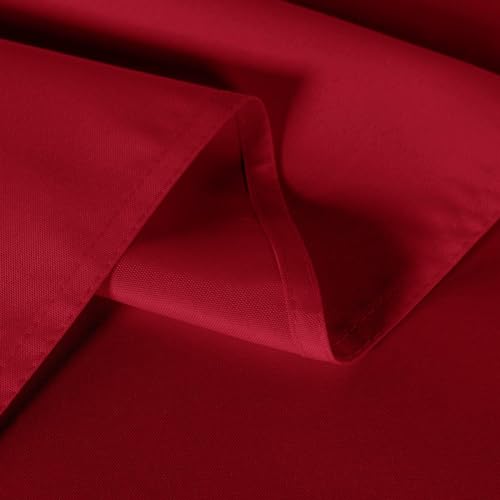 Sancua Red Tablecloth 60x102 Inch, 6 Pack for 6ft Tables - Polyester Wrinkle-Free