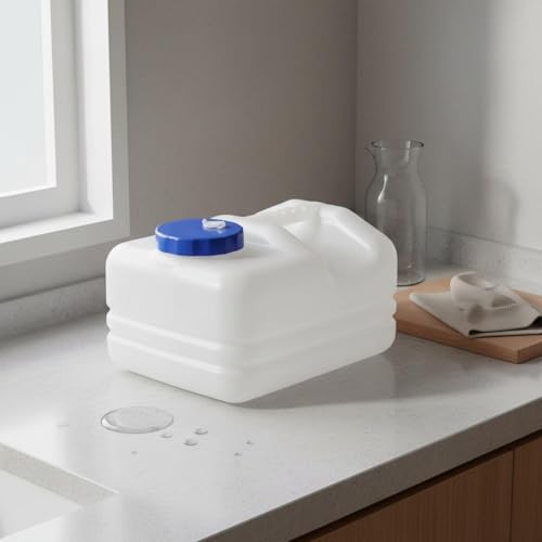 10L Water Storage Tank with Wide Opening - Space Saving Household & Camping Container