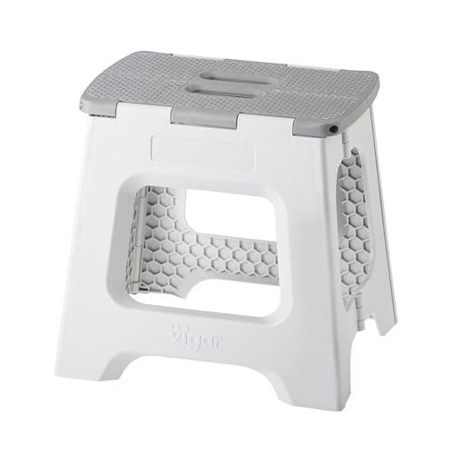 Compact Foldable Step Stool - 12.5" Non-Slip Portable Step, 330 lb Capacity
