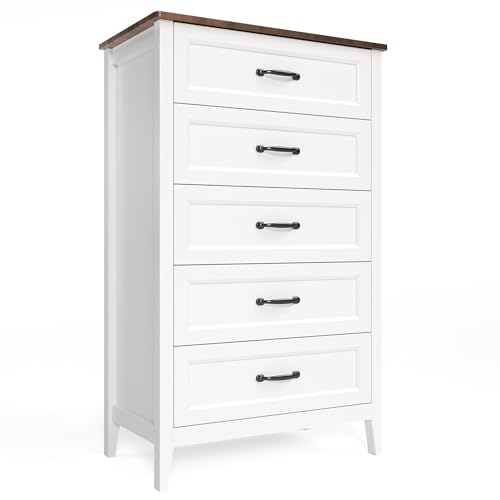 2-Piece Bedroom Dresser Set with 5-Drawer and 6-Drawer Wood Chests