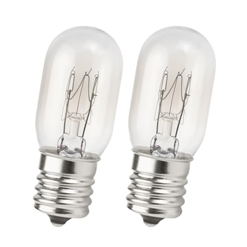 2-Pack 25W T7 Microwave Light Bulb, E17 Base 110V-130V Appliance Bulb