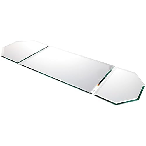 36 x 12 Inch Beveled Glass Mirror Runner for Table Centerpieces