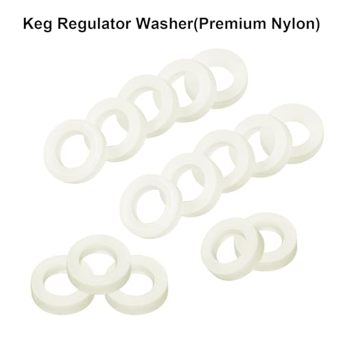 Nylon CO2 Regulator Washers for CGA-320 Fittings, 15-Pack Leak-Free Gaskets
