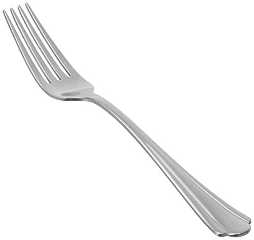 Stainless Steel Dinner Forks, Scalloped Edge Design, 12-Piece Set