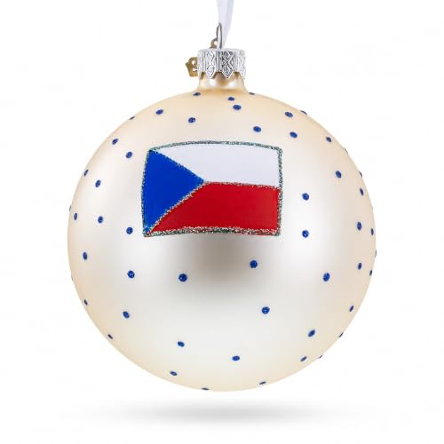 Karluv Most Prague Glass Ball Ornament - 4 Inch Hand-Painted Christmas Decoration