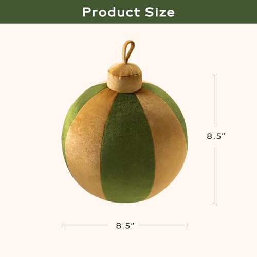 Ashler Green Bell-Shaped Velvet Holiday Pillow 8.5x8.5 Inch Christmas Decor