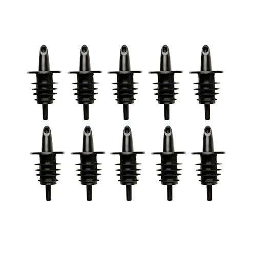 Plastic Bottle Pourers 10-Pack - Precise Flow Spouts for Syrup & Drinks
