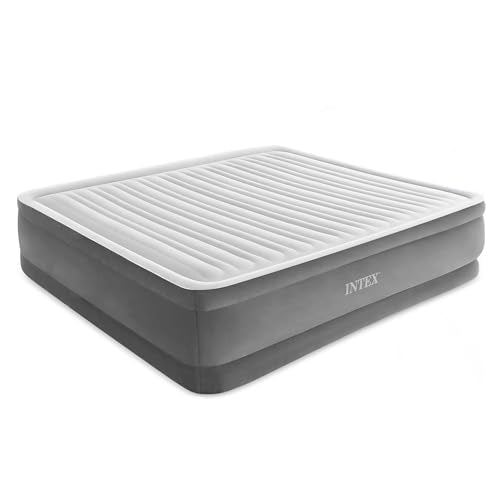 King Size Air Mattress, 18-Inch Elevated Inflatable Bed with Built-in Pump