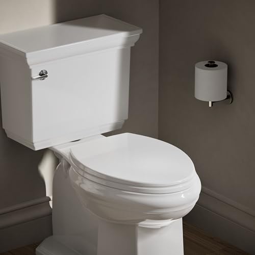 KOHLER Brevia Slow Close Elongated Toilet Seat, White