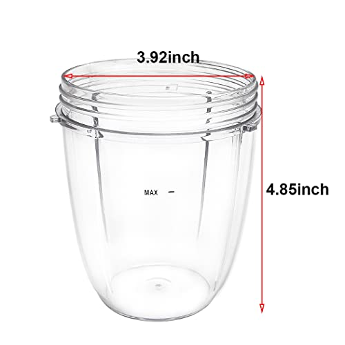 18oz Blender Replacement Cups for 600W and 900W Personal Blenders - 2 Pack