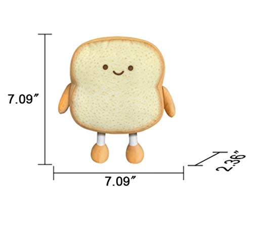Cute Sliced Bread Plush Pillow Stuffed Food Toy for Sofa and Bedroom