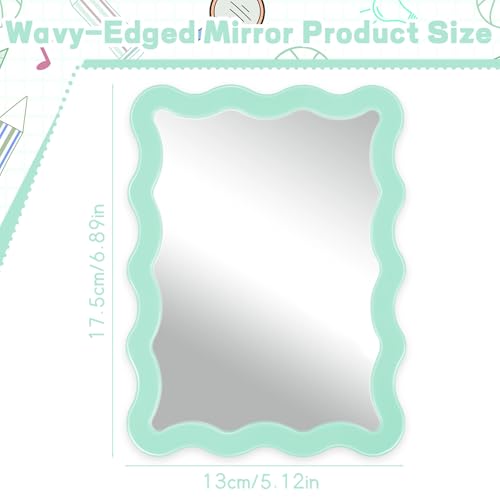 Magnetic Locker Mirror - 5.31 x 7 Inch Aesthetic School Locker Decor
