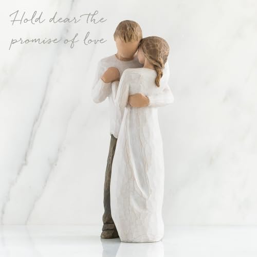 Promise Hand-Painted Resin Couple Figurine, 9-Inch Romantic Statue