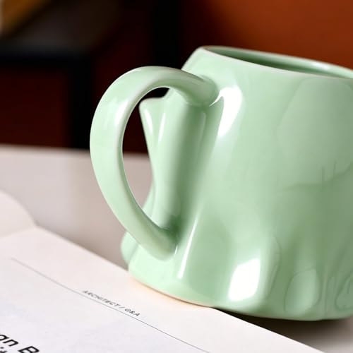 Green Halloween Ghost Mug 3D Ceramic Coffee Cup - Novelty Spooky Drinkware