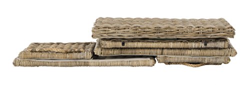 Collapsible Wicker Storage Trunk with Removable Lid, 30.7-Inch Natural Rattan