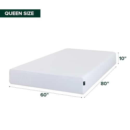 10-Inch Queen Green Tea Cooling Memory Foam Mattress - Medium Feel