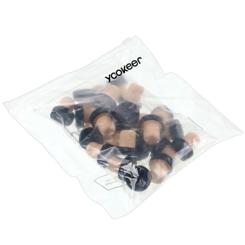 T-Shaped Reusable Wine Bottle Stoppers (24 Pack) - Black Sealing Plugs