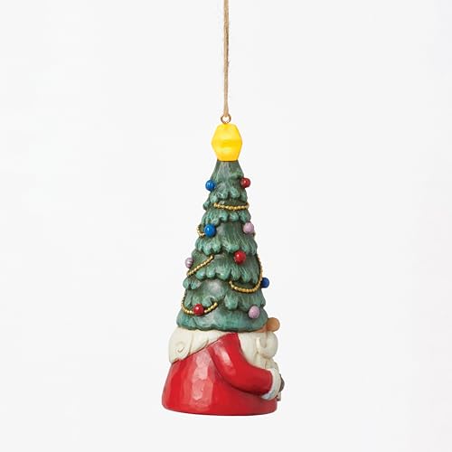 Jim Shore Heartwood Creek Gnome Christmas Ornament with LED Star Light, 5.12 Inch
