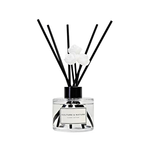Clean Cotton Reed Diffuser Set with Fiber Sticks (4 oz / 120ml) - Home Fragrance