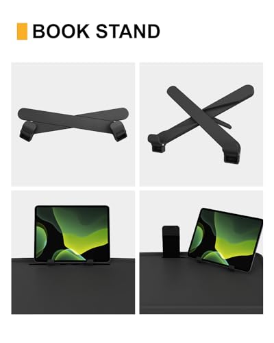 XL Folding TV Tray Table with Cup Holder, Adjustable Laptop Desk
