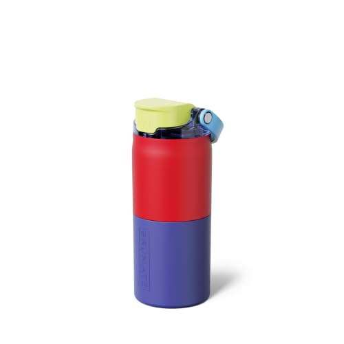 Insulated Water Bottle with Silicone Straw 18oz Leakproof