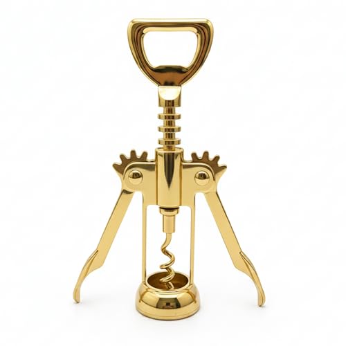 Gold Wine Opener Corkscrew - Elegant Golden Multi-Function Bar Tool