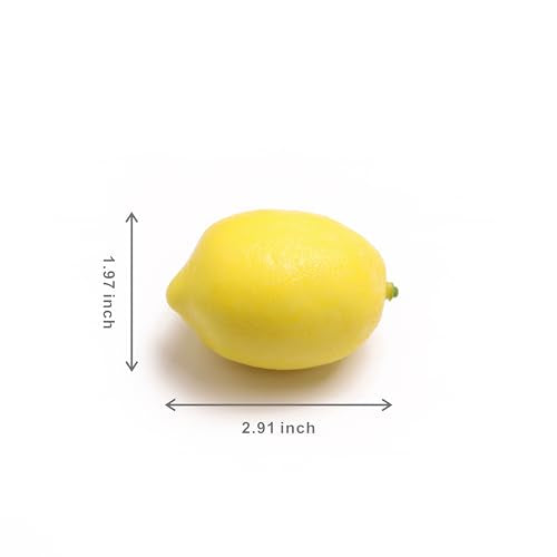 12PCS Realistic Artificial Lemons for Home Decor & Crafts